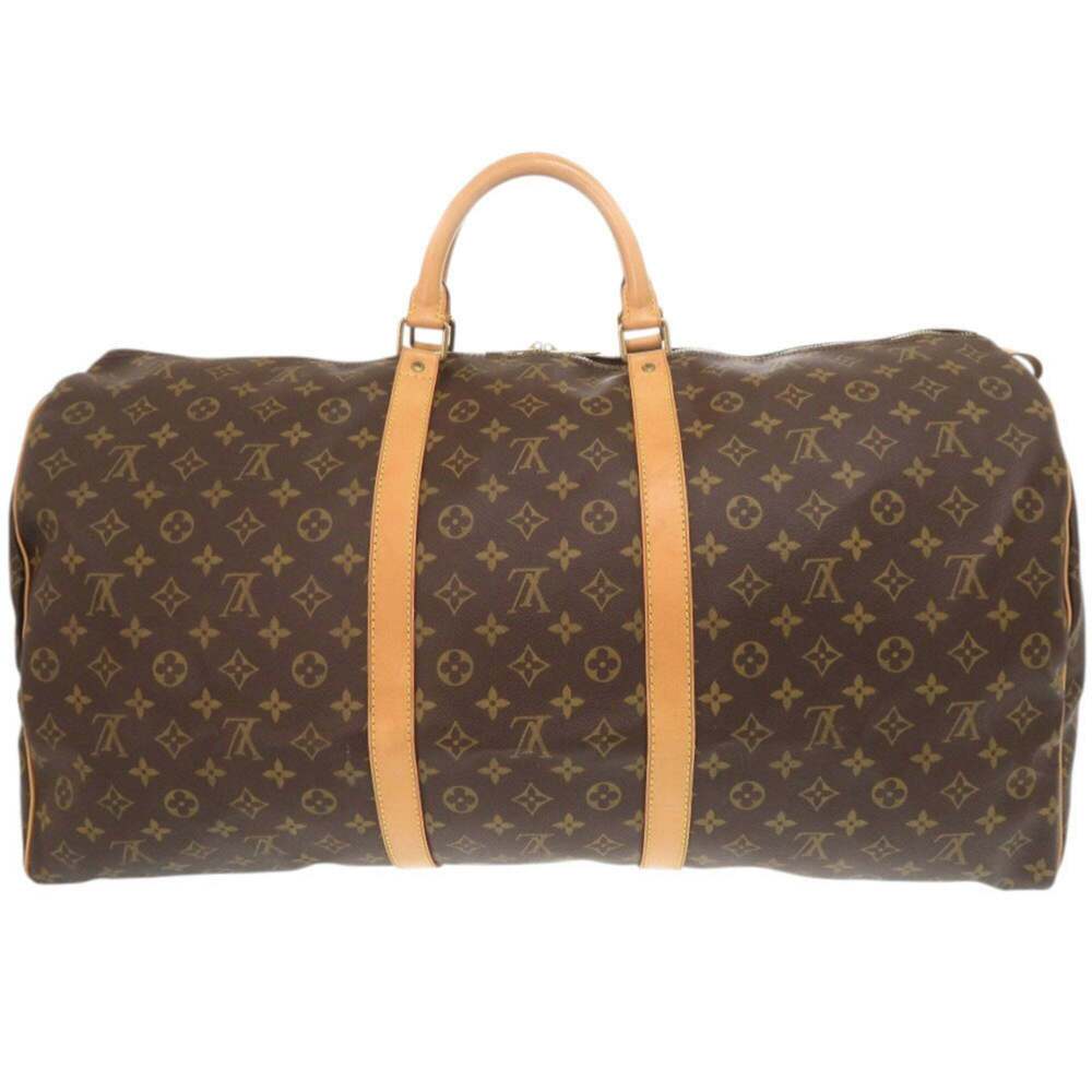 LOUIS VUITTON Authentic Brown Monogram Keepall 60 Boston Bag - Picture 2 of 10